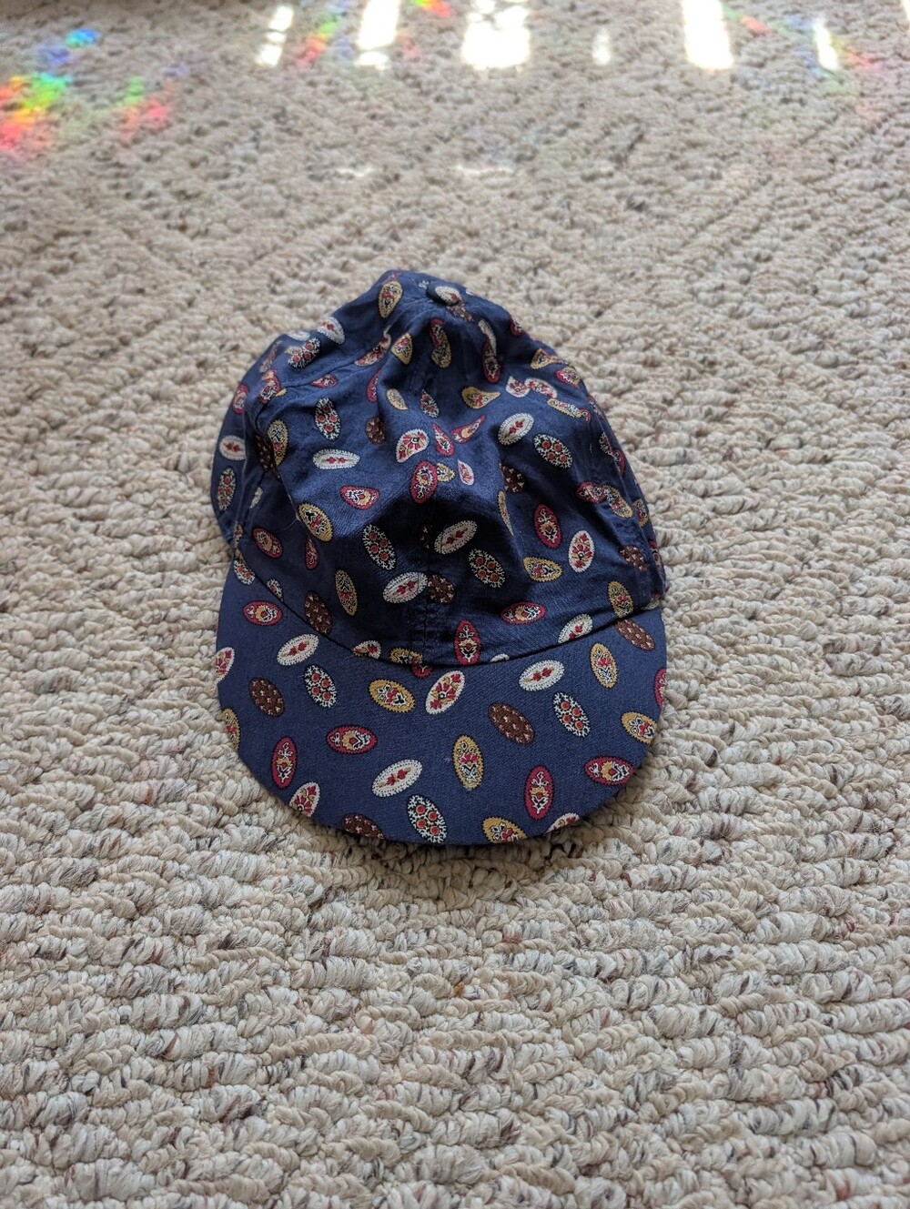 Vintage 80-90s Banana Republic Cotton Cap Dad Hay Abstract Retro Paisley Vtg